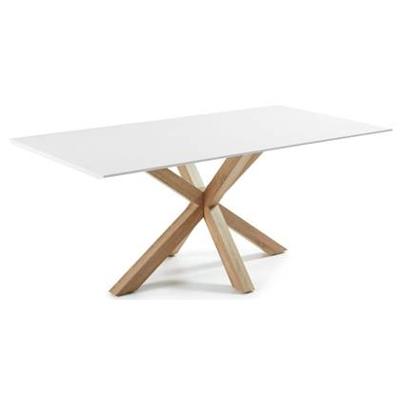 Kave Home Eettafel 'Argo' Eiken/Wit, 200 x 100cm Kave Home Eettafel 'Argo' Eiken/Wit, 200 x 100cm