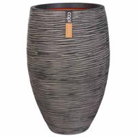 Capi Nature Rib NL vase luxe 39x60cm bloempot antraciet - thumbnail