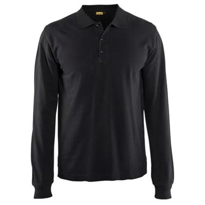 Blåkläder Poloshirt lange mouw 33881050 | Zwart | Maat M - 7330509482223