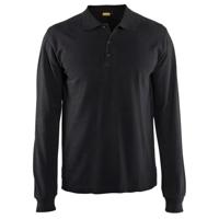 Blåkläder Poloshirt lange mouw 33881050 | Zwart | Maat M - 7330509482223 - thumbnail