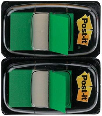 Post-it index standaard, ft 24,4 x 43,2 mm, houder met 2 x 50 tabs, groen