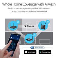 Asus AX1800 RT-AX55 Router WiFi 6, dual-band, ondersteuning MU-MIMO en OFDMA, AIProtection-beveiliging, Mirco-Tran-technologie en compatibel met AIMesh systemen - thumbnail