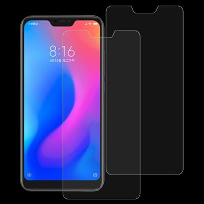 2 stuks 0.26 mm 9H oppervlakte hardheid 2.5 D gebogen rand gehard glas film voor Xiaomi Redmi Note 6 Pro