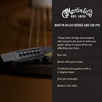 Martin Strings 18APP42 Pearl Inlaid Bridge & Endpins Black brugpinnen set (8 stuks) - thumbnail