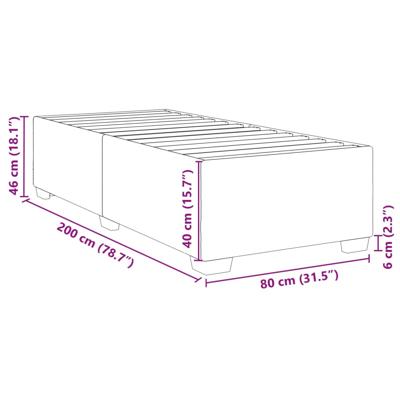 Bedframe fluweel zwart 90x190 cm