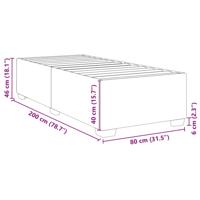 Bedframe fluweel zwart 90x190 cm - thumbnail