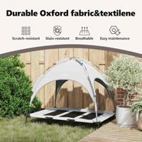 VidaXL Hondenbed zilvergrijs 122 x 93 x 106,5 cm staal - thumbnail