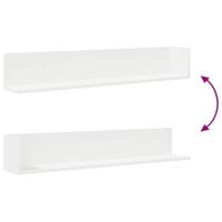 Wandschappen 2 st 100x16,5x16,5 cm bewerkt hout wit - thumbnail