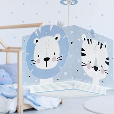 Dalber Kinderkamer hanglampBaby Jungle soft blauw met wit - 63112T
