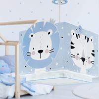 Dalber Kinderkamer hanglampBaby Jungle soft blauw met wit - 63112T - thumbnail