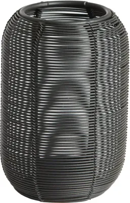 Light & Living theelichthouder metaal bianu 9x13cm zwart