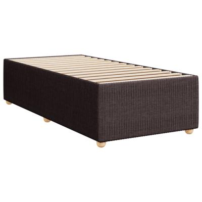 Bedframe zonder matras 90x190 cm stof donkerbruin