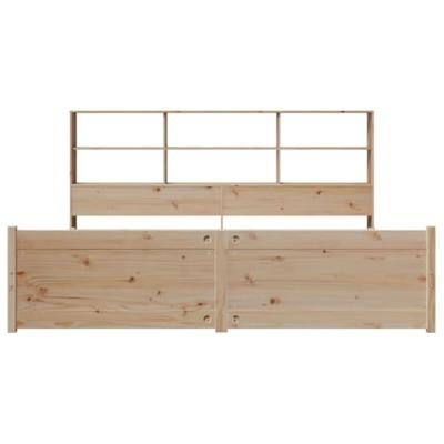 Bed met boekenkast zonder matras massief grenenhout 180x200 cm