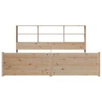 Bed met boekenkast zonder matras massief grenenhout 180x200 cm - thumbnail