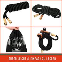 Tuinslang Zwart 15m Flexibel - thumbnail