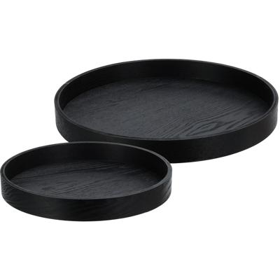 Dienbladset 2-delig zwart mdf