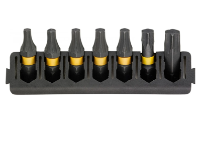 DeWalt Accessoires bitset | houder + impact torsion | 25 mm | t15 x1, t20 x2, t25 x2, t30 x1, t40 x1 - dt70816-qz