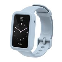 By Qubix - Siliconen sportbandje met case - Grijsblauw - Xiaomi Smart band 7 Pro - thumbnail