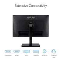 ASUS VA27EQSB PC-monitor 27 inch FHD – IPS-paneel – 16:9 – 75 Hz – 1920 x 1080 – 300 cd/m² – displaypoort, HDMI, VGA en 2 x USB – Eye Care-technologie – luidsprekers – hoogteverstelling en rotatie - thumbnail