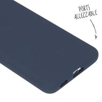 Accezz Liquid Silicone Backcover Samsung Galaxy S21 Telefoonhoesje Blauw - thumbnail