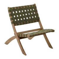 Kave Home Fauteuil 'Chabeli' Acaciahout, kleur Donkergroen - thumbnail