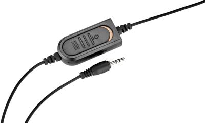 Renkforce On Ear headset Kabel Mono Zwart Volumeregeling, Microfoon uitschakelbaar (mute) Telefoon