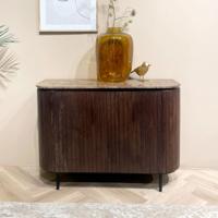 Livingfurn Dressoir 'Noor' Marmer Emperador en mangohout, 115cm - thumbnail