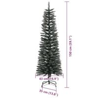 Kunstkerstboom met 150 LED Groen 150 cm PVC en Plastic en Staal - thumbnail