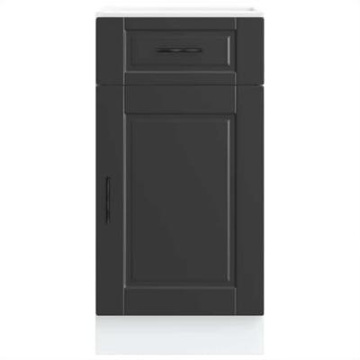 Keuken onderkast "Porto" bewerkt hout zwart