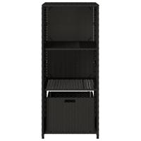 Tuinkast 50x55x115 cm poly rattan zwart - thumbnail