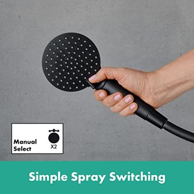 Showerpipe HansGrohe Vernis Blend 200 1 Jet Reno EcoSmart Mat Zwart - thumbnail