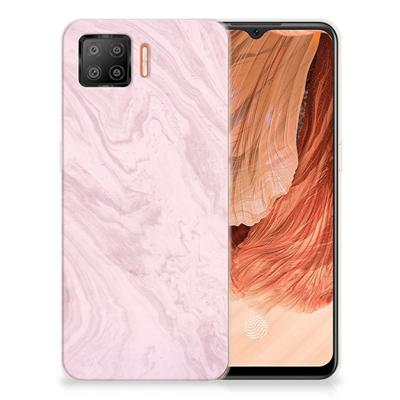 OPPO A73 4G | TPU | Siliconen hoesje | Marble Pink - Origineel Cadeau Vriendin