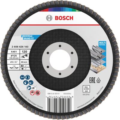 Bosch Accessoires X451 Lamellenschuurschijf | 125 x 22,23 mm | G120 | T29 - 2608626143