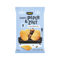 Jumbo Chips Zwarte Peper & Zout Ribbel 150 g - thumbnail