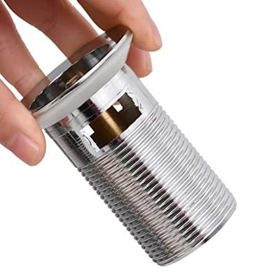 Afvoer pop-up met overloop 6,4x6,4x9,1 cm chroomkleurig - thumbnail