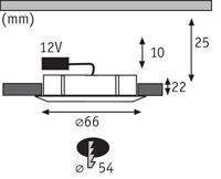 Paulmann 98432 Structure Inbouwlamp LED, Halogeen G4 20 W Wit - thumbnail