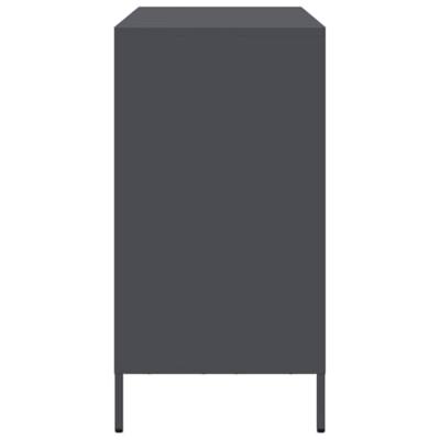Dressoir 101,5x39x73,5 cm koudgewalst staal antracietkleurig Dressoir 101,5x39x73,5 cm koudgewalst staal antracietkleurig