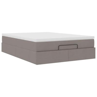 Ottoman bed met matras 140x190cm stof taupe