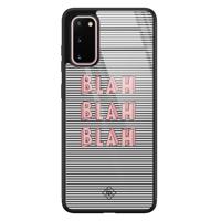 Samsung Galaxy S20 glazen hardcase - Blah blah blah - thumbnail