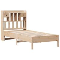 Bed met boekenkast zonder matras massief grenenhout 75x190 cm - thumbnail