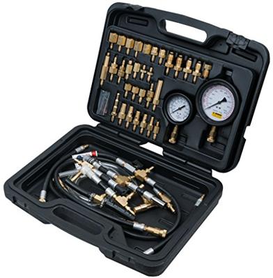KS Tools 150.2325 master brandstofinjectiesysteem-druktestapparaat-set voor benzinemotoren, 42-delig