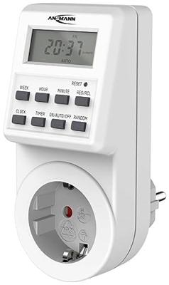 Ansmann 1260-0009 Stopcontact-schakelklok Digitaal Dagprogramma, Weekprogramma 3680 W Toevalsfunctie, Zomer- en wintertijd omzetten, Programmeerfunctie Ansmann 1260-0009 Stopcontact-schakelklok Digitaal Dagprogramma, Weekprogramma 3680 W Toevalsfunctie, Zomer- en wintertijd omzetten, Programmeerfunctie