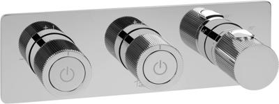 Ben Engraved Line thermostaat afbouwdeel met omstelrichting chroom