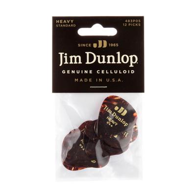 Dunlop Celluloid Shell Heavy 12-pack plectrumset Dunlop Celluloid Shell Heavy 12-pack plectrumset