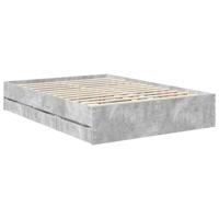 Bedframe met lade Beton Grijs 140 x 190 cm Geconstrueerd hout - thumbnail