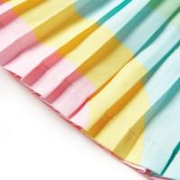 Kinderrokje geplooid met regenboogprint 104 lichtroze - thumbnail