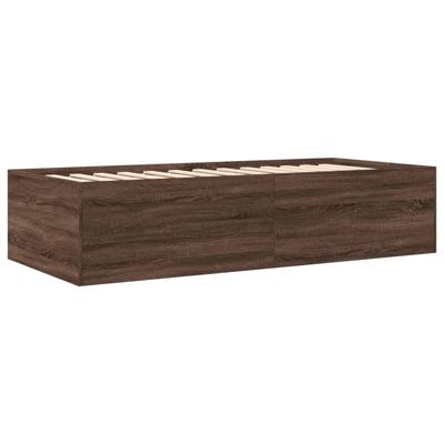 Slaapbank met lades zonder matras 100x200 cm bruin eikenkleurig