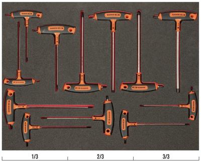Bahco Foaminlay Fit&Go 3/3 met T-greepschroevendraaiers - 12-delig - FF1A1011