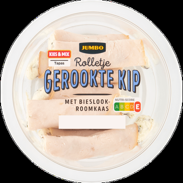 Jumbo Rolletje Gerookte Kip met Bieslookroomkaas 80 g Jumbo Rolletje Gerookte Kip met Bieslookroomkaas 80 g
