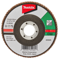Makita Accessoires Lamellenschuurschijf 115mm C60 - D-28042 D-28042 - thumbnail